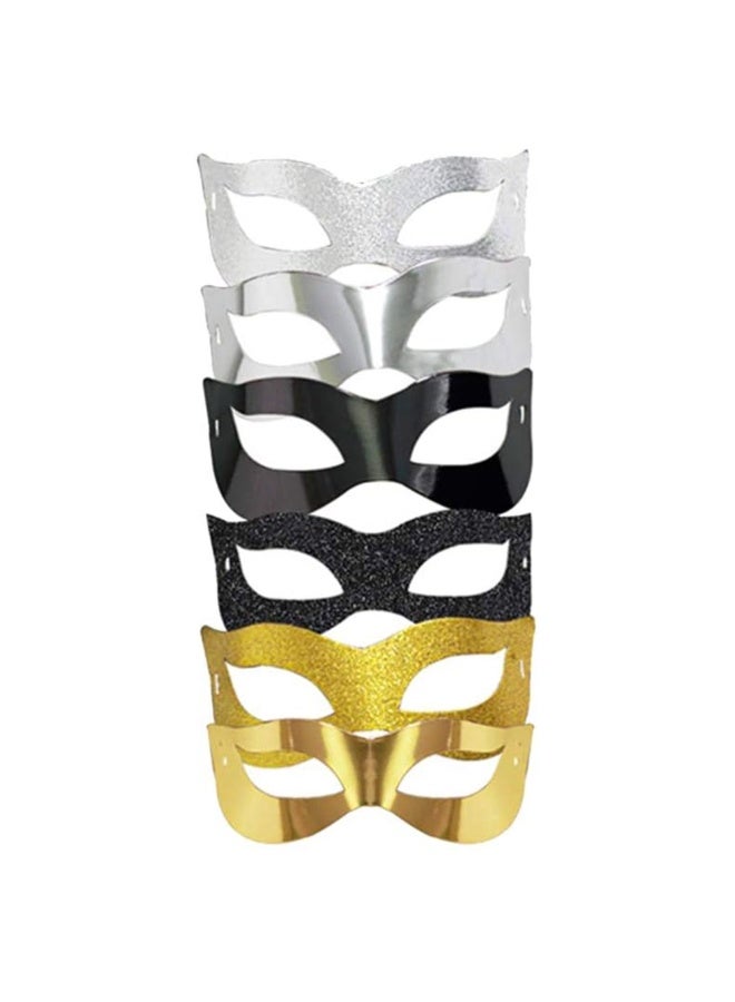 VersaMarts 10-Piece Elegant Paper Masquerade Mask Set – Venetian Style Hollow-Out Party Glasses – Creative DIY Photo Props for Women, Masquerade Balls, Weddings & Themed Events - Image 1